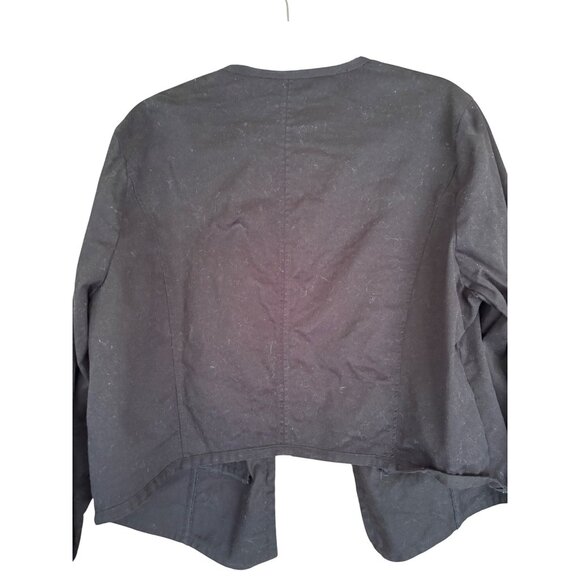 Torrid Black Double-Breasted Military Style Cropped Jacket Size 2 Womens Cotton - Picture 9 of 12